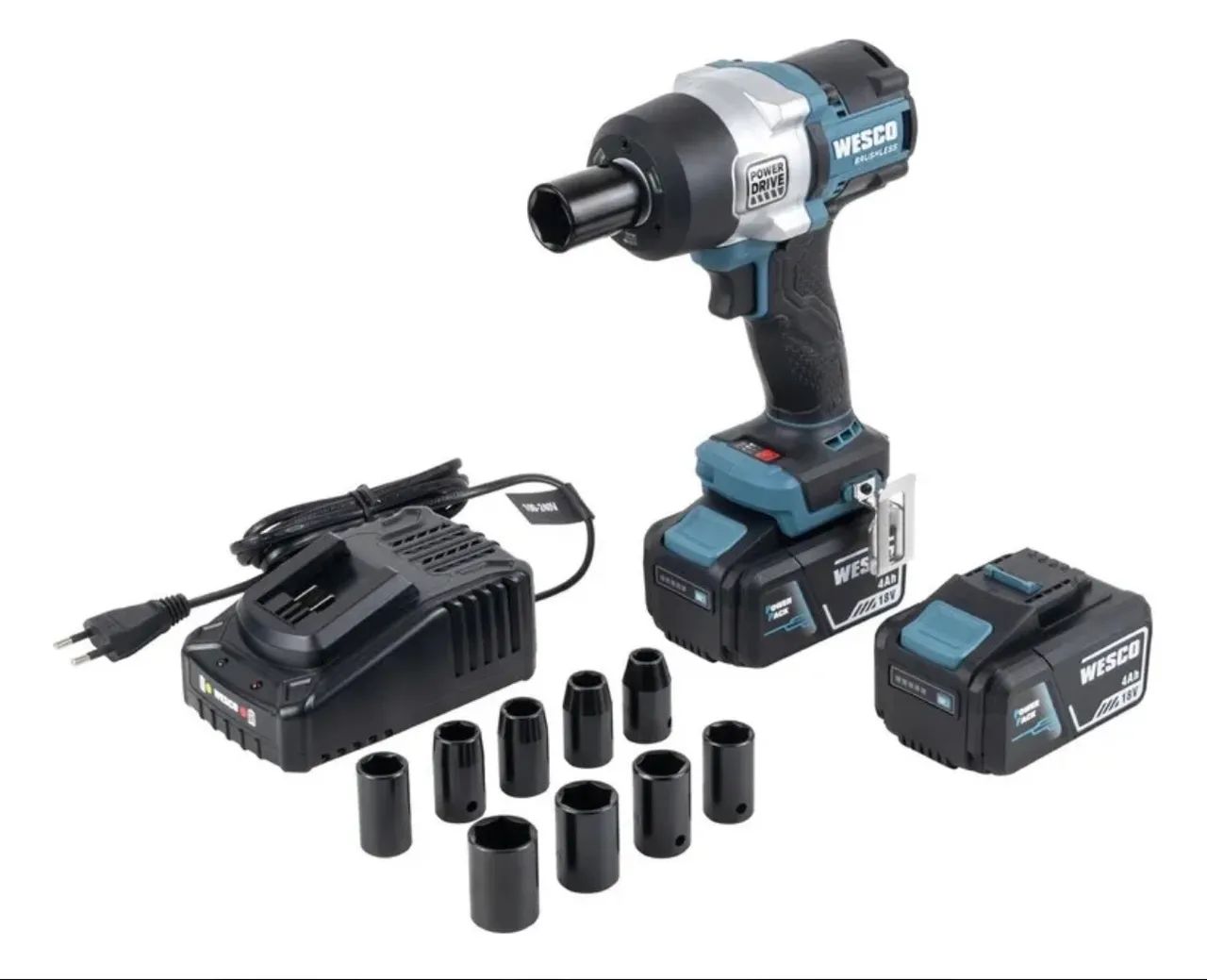 Chave De Impacto Brushless Wesco 18v 700 Nm 1/2 Ws2392k2