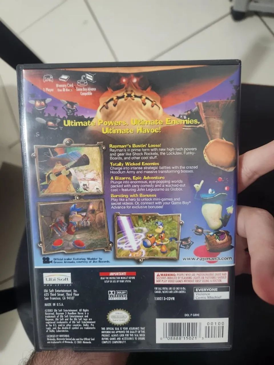 Rayman 3 Hoodlum Havoc para Gamecube USA CIB - Foto 3