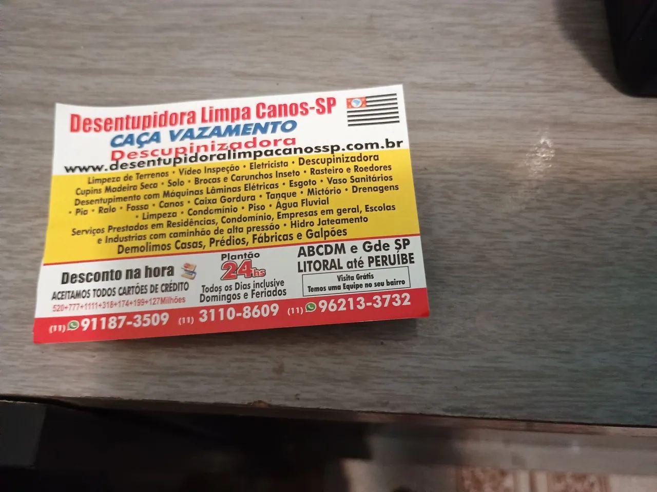 Desentupimentos Dedetizadora caça Vazamentos *