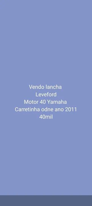 Lancha leveford motor 40 Yamaha carretinha onde  - Foto 4
