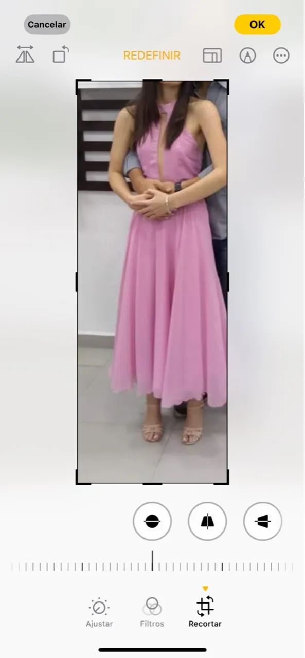 Vestido longo rosa elegante