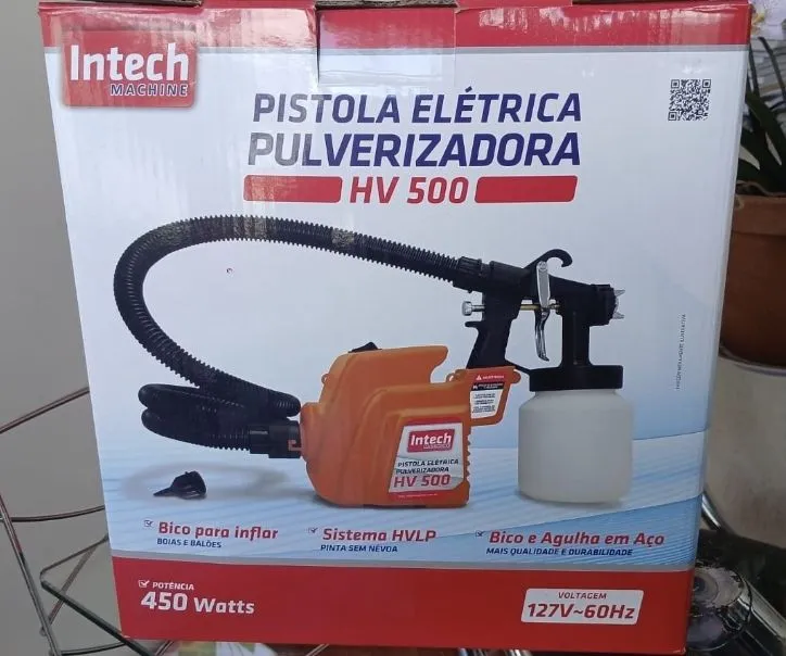Pistola Elétrica Pulverizadora Intech HV 500 - 450 Watts