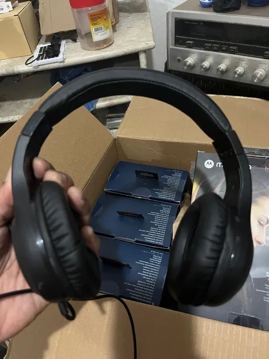 Fone de ouvido moto xt120 motorola headfone com fio - Foto 3