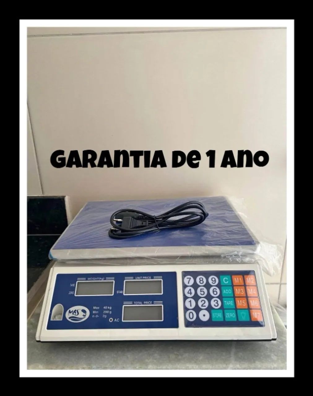 Balança de 40kg garantia de 1 ano