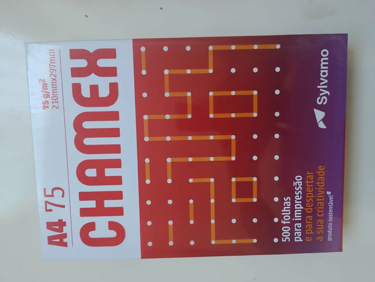 4 packs of A4 paper, 75 gsm, 500 sheets each, brand Chamex