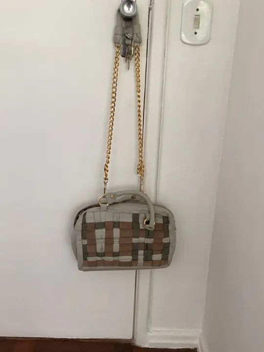 Bolsa de Couro entrelaçado Claudia Simões