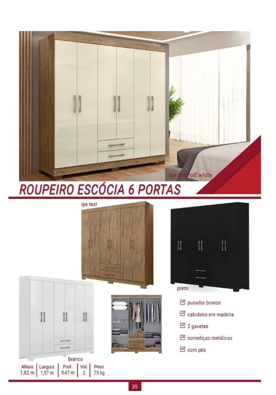 Quarda roupa promoção 