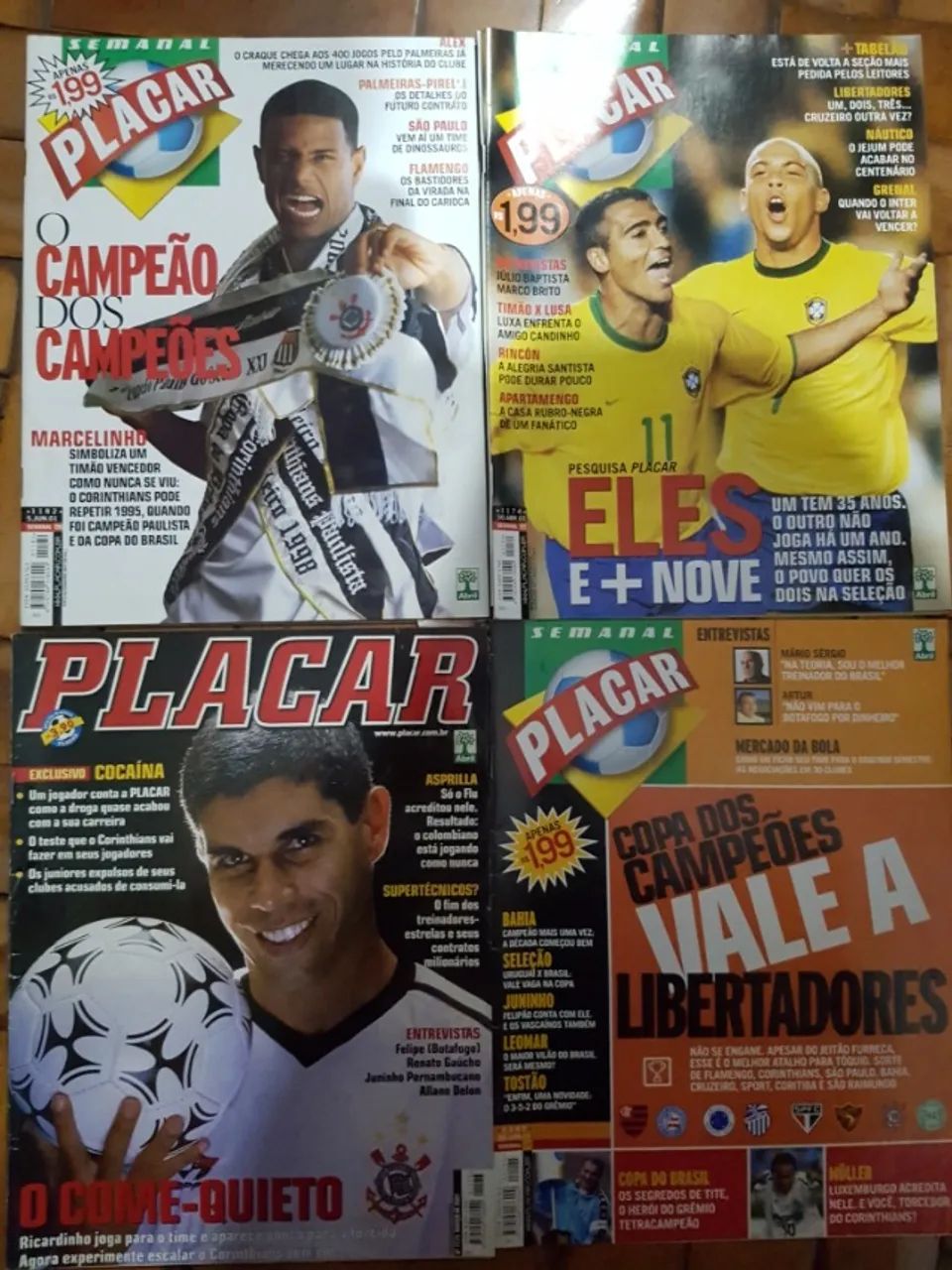 Revista Placar - 4 exemplares 