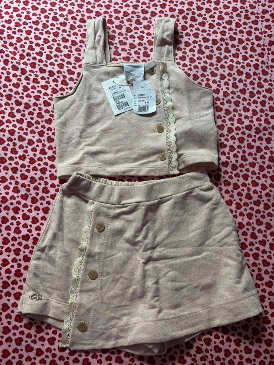 Short e blusinha juvenil