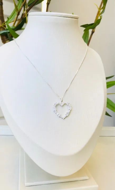 Colar Coração Colorido Prata  - Foto 2