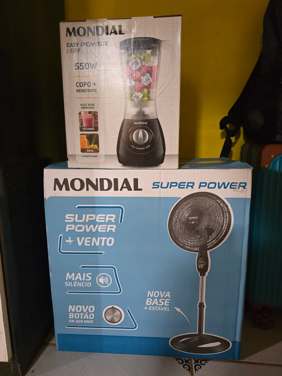 Ventilador e liquidificador juntos