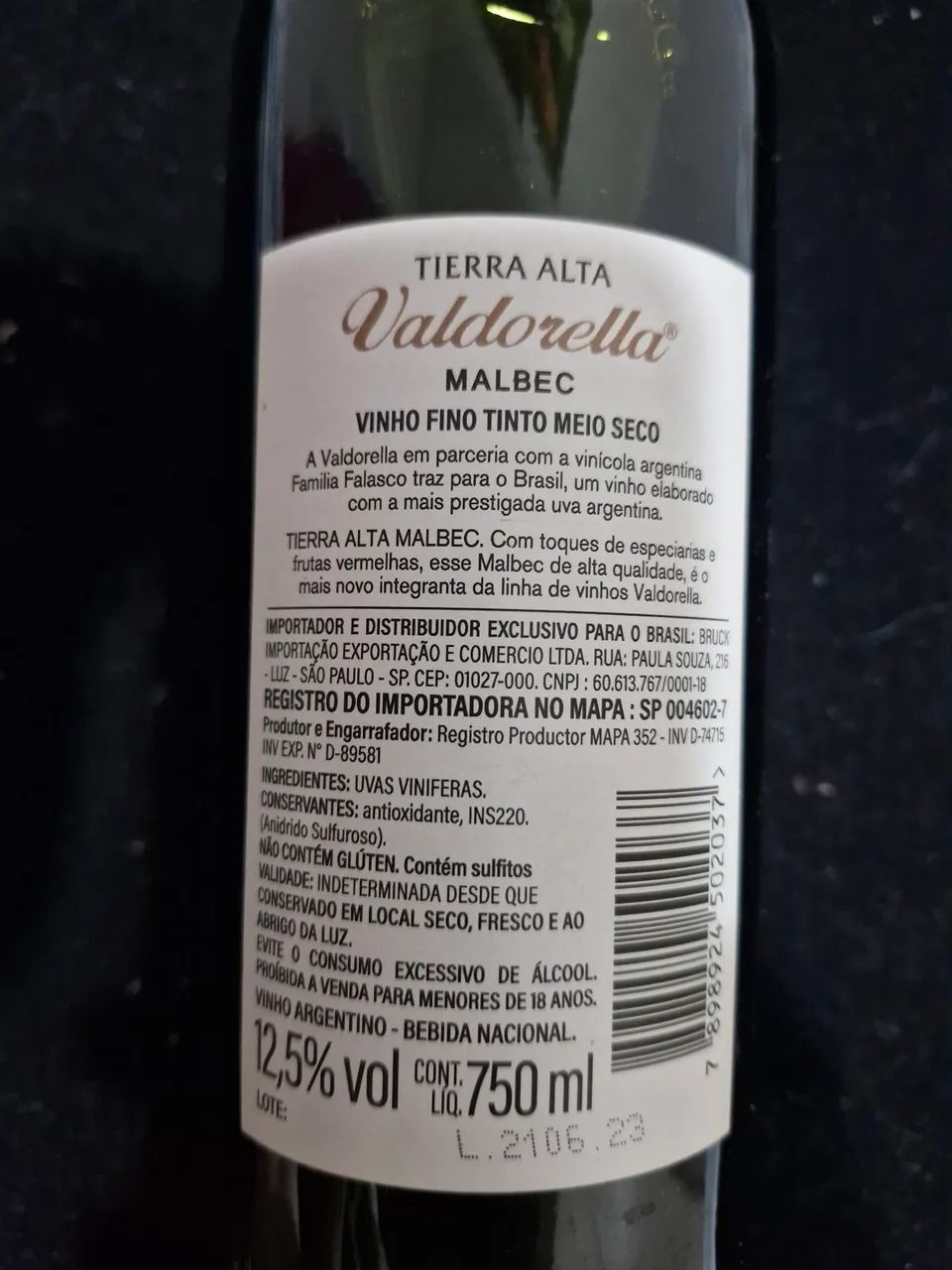 Tinto Valdorella Tierra Alta Malbec 2022 - Foto 2