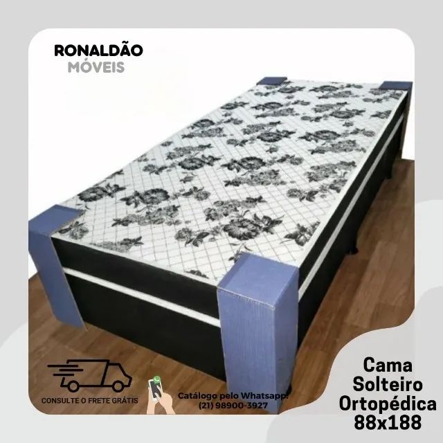 Cama Box Solteiro Ortopédica - Entrega Rápida! 