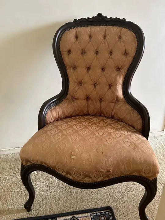 Conjunto Poltronas Luiz XV Madeira - Foto 4