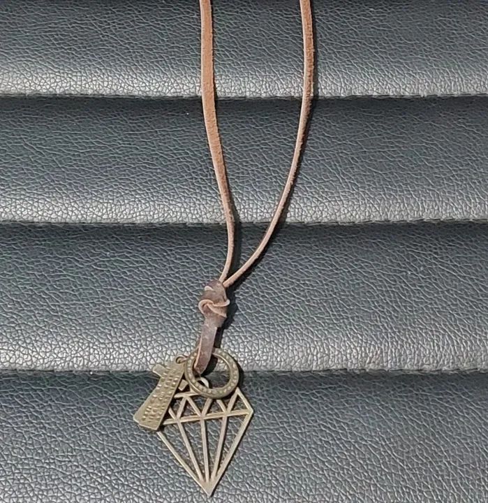 Colar Diamante - Courino - Cor: Marron e Bronze