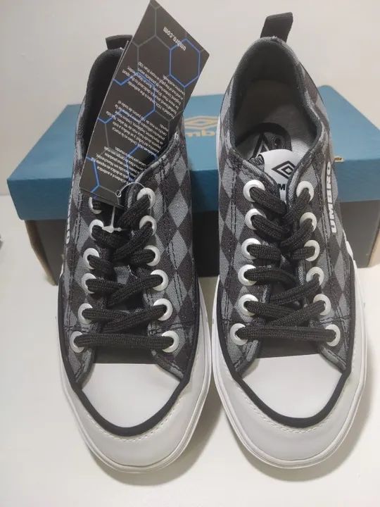 Tênis Umbro Rudy Print N° 34 Preto/Grafite/Branco - Muito Barato - Foto 5