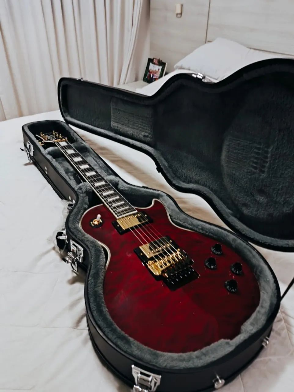 Guitarra Epiphone Les Paul Custom Alex Lifeson Axcess - Ruby