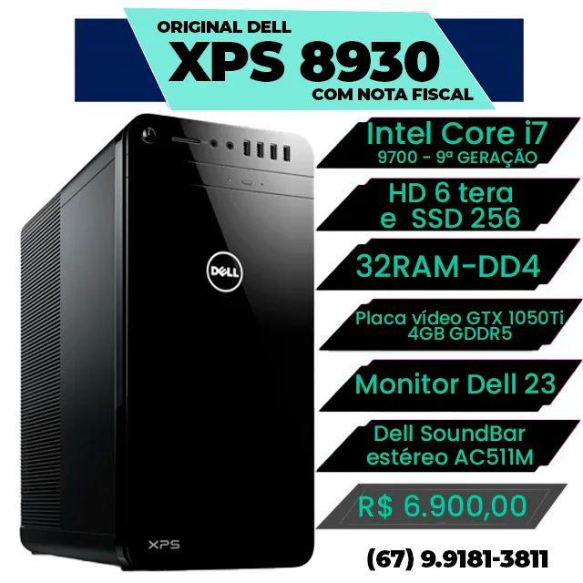 Computador de edição DELL - XPS 8930