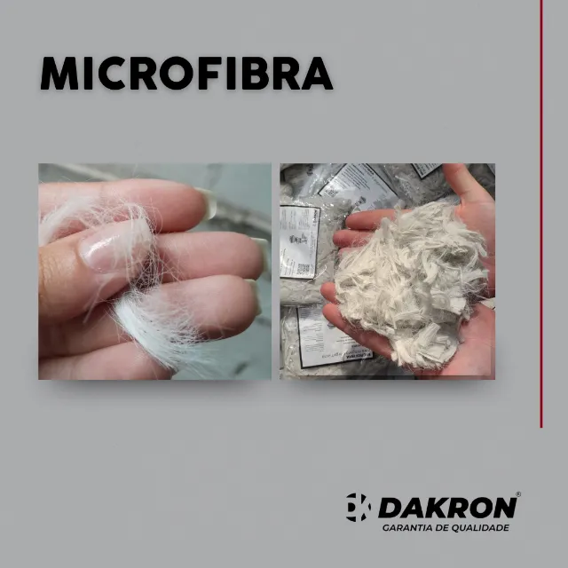 Microfibra para concreto e argamassa