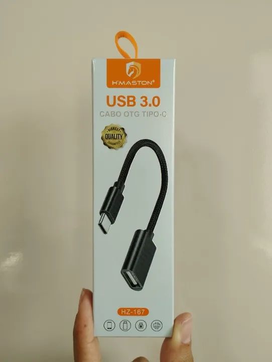 Cabo OTG TIPO-C / USB (PASSA MUSICAS E FOTOS DO PENDRIVE PARA CEL...)