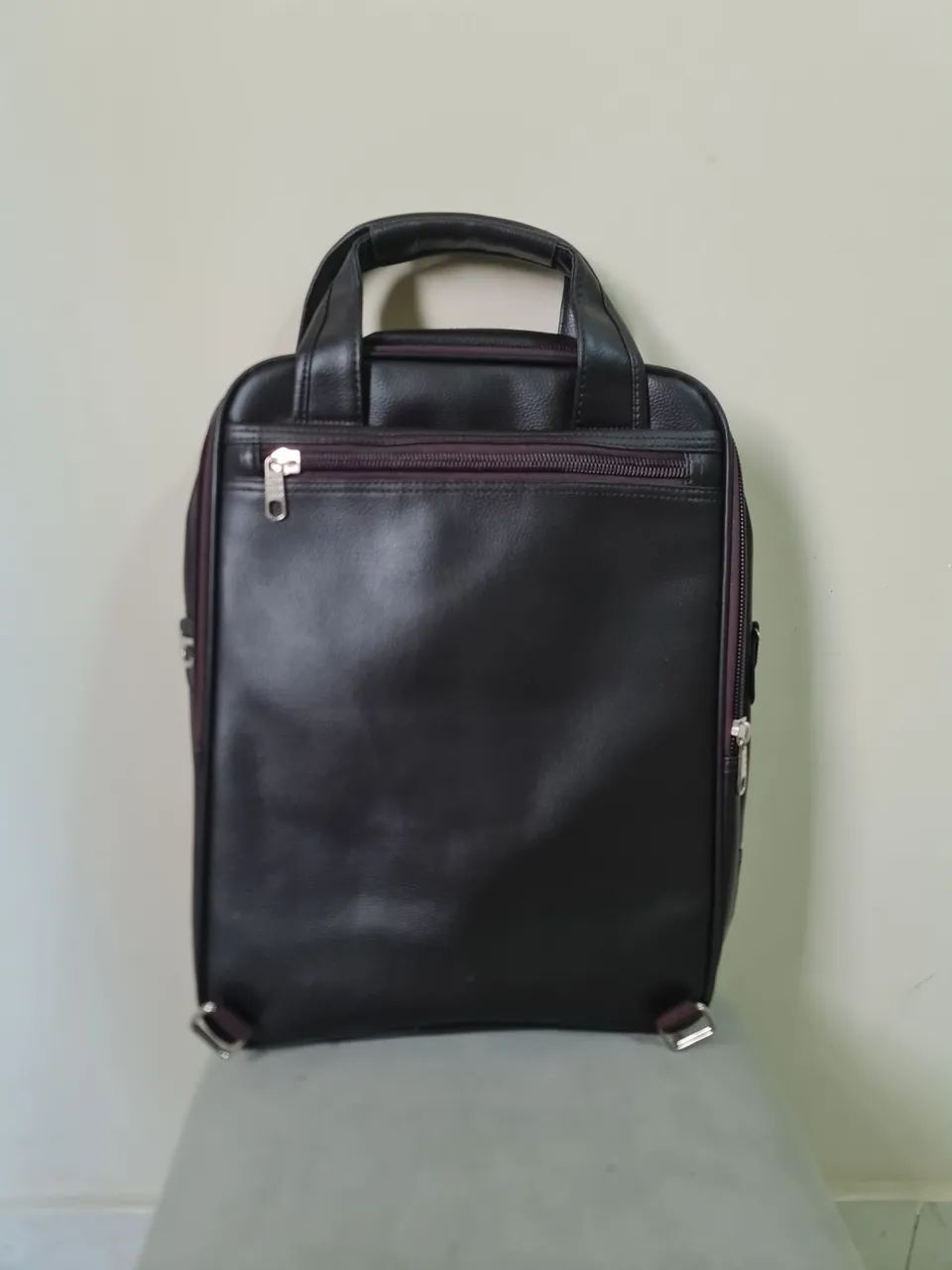 Mochila Masculina Preta Montblanc executiva  - Foto 2