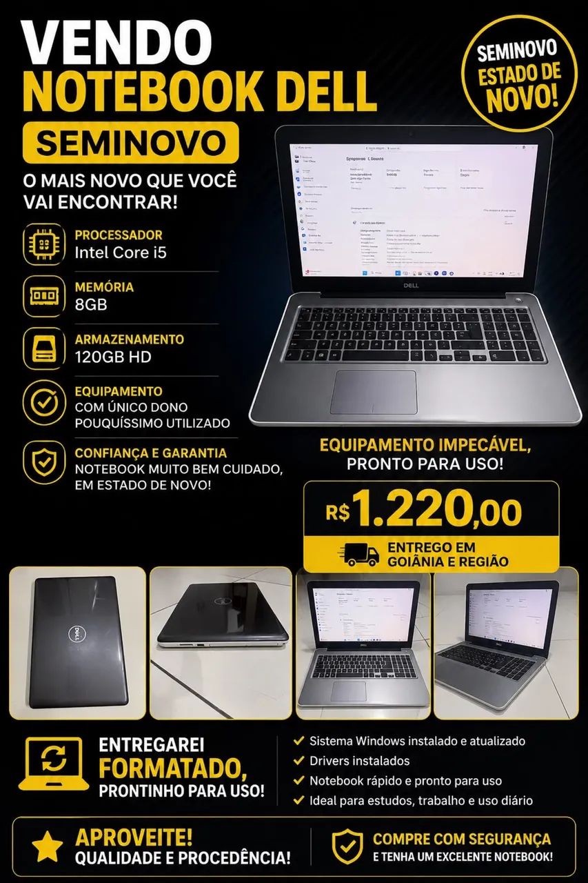 Notebook Dell core i5