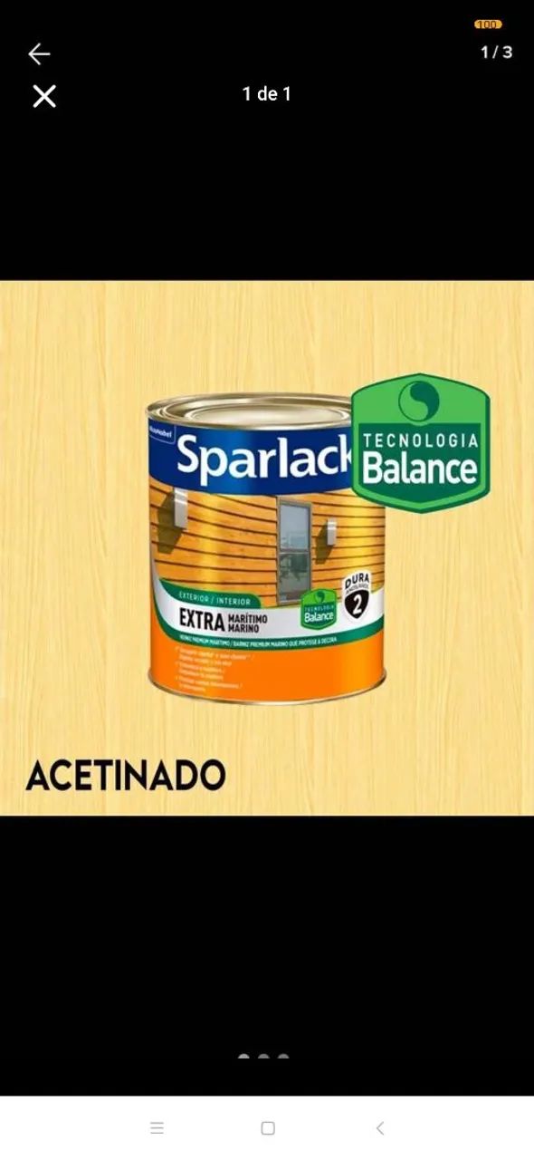 Verniz sparlack acetinado natural base de água 
