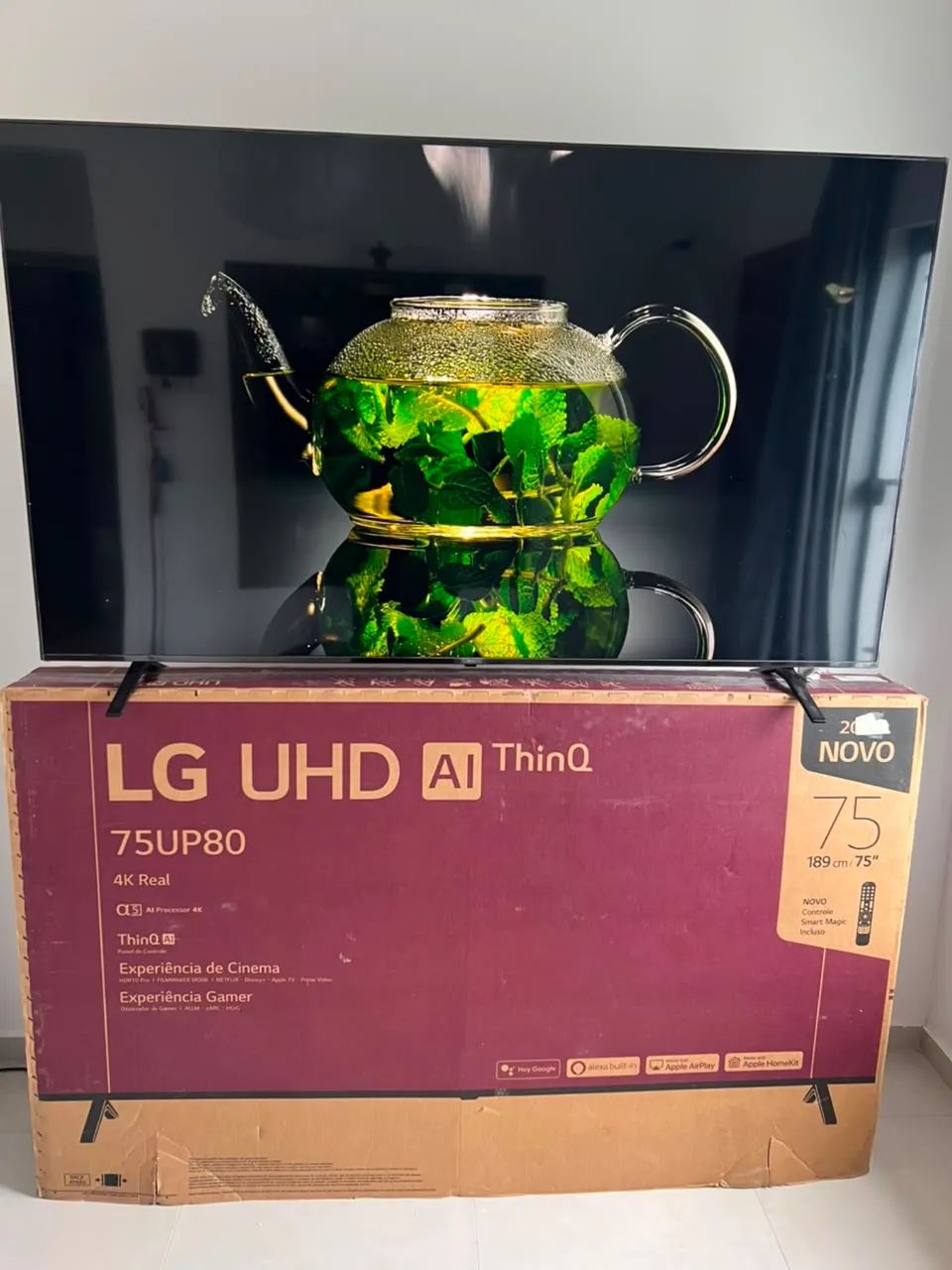 (PEGO TV MENOR ) SMART TV 75 Polegadas 4K UHD LG - Foto 2