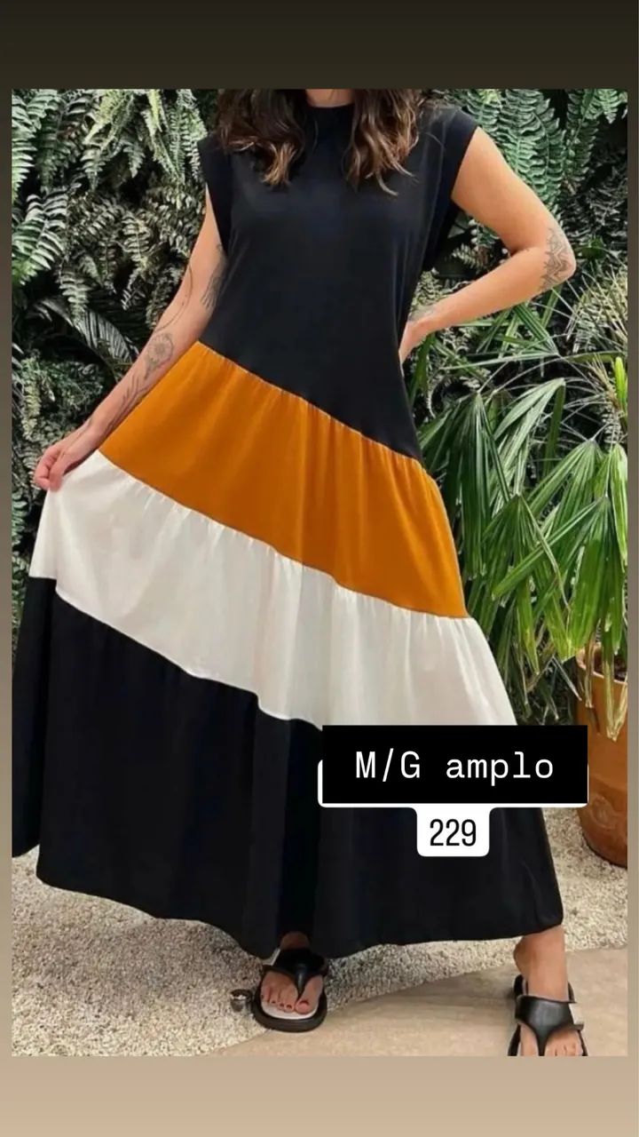 vestido farm longo patch marias regata 