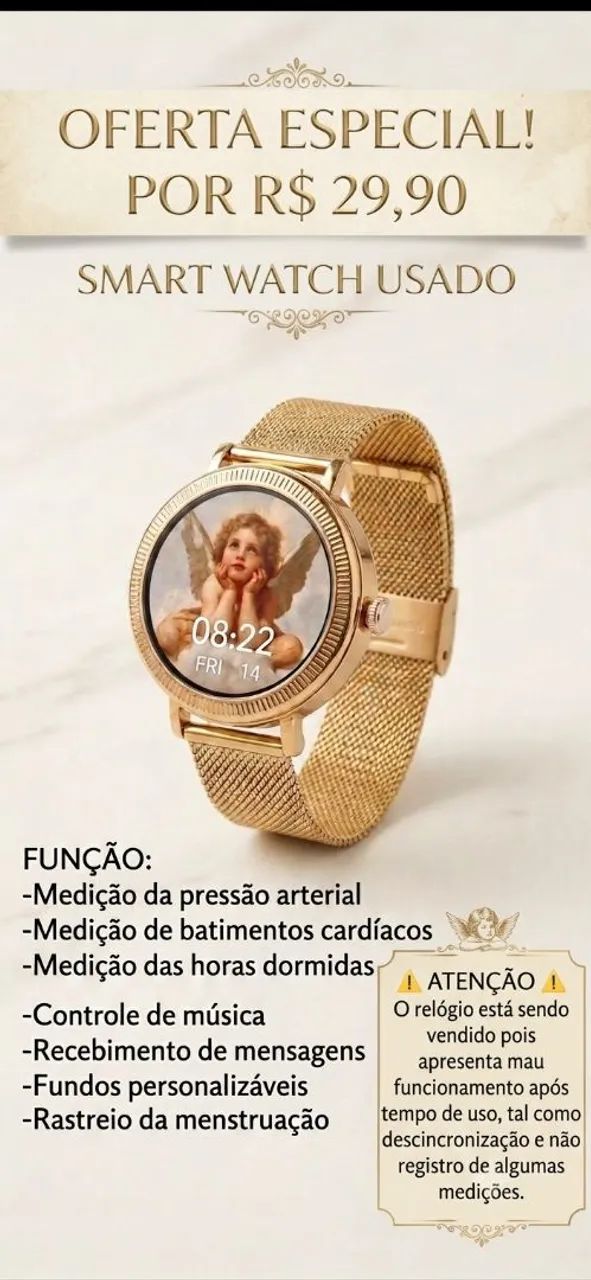 Smart Watch Relógio Feminino Inteligente 