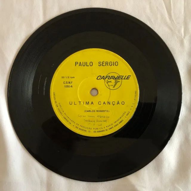 Paulo Sergio: Última Canção / Sorri Meu Bem (1968) Vinil - Foto 3
