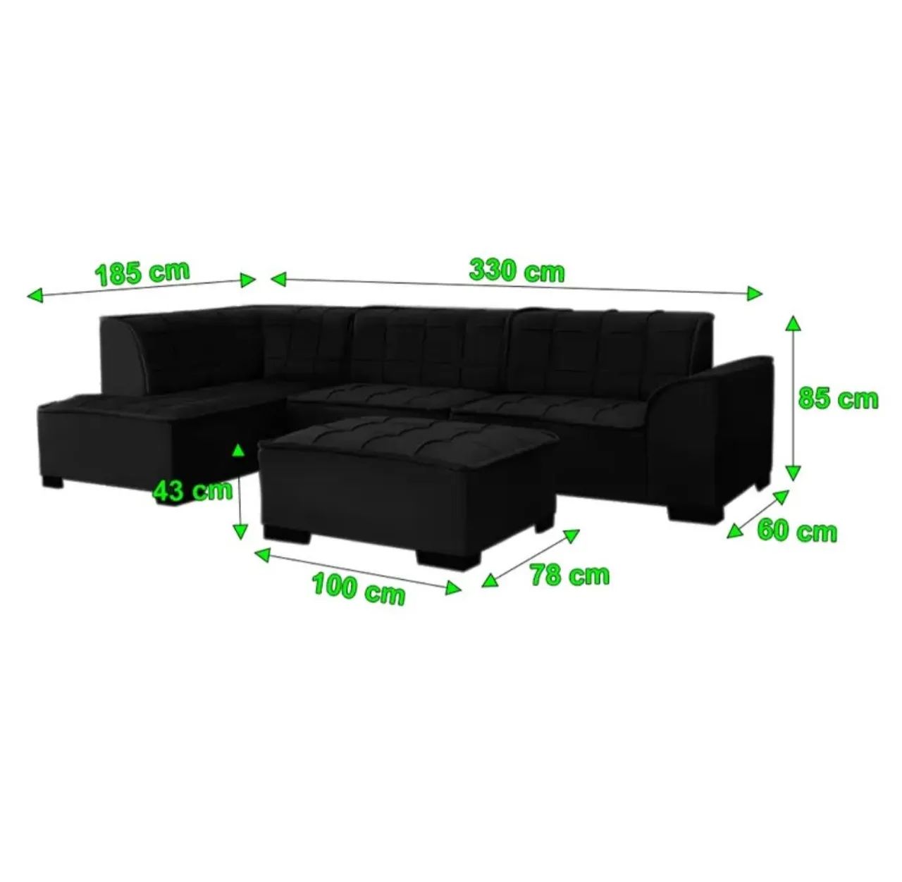 Sofa com puff novo - Foto 2