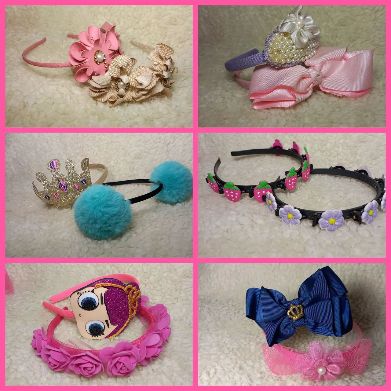 Lote de 12 tiaras infantil 