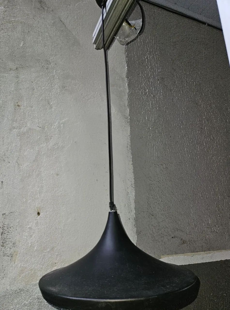 Candeeiro de teto preto 36cm - Foto 2