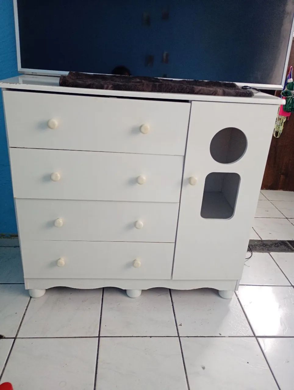 cômoda infantil branco