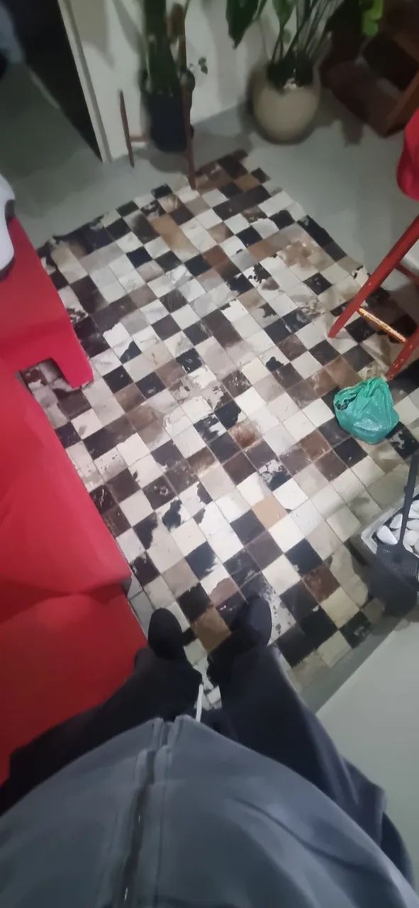 Tapete couro 
