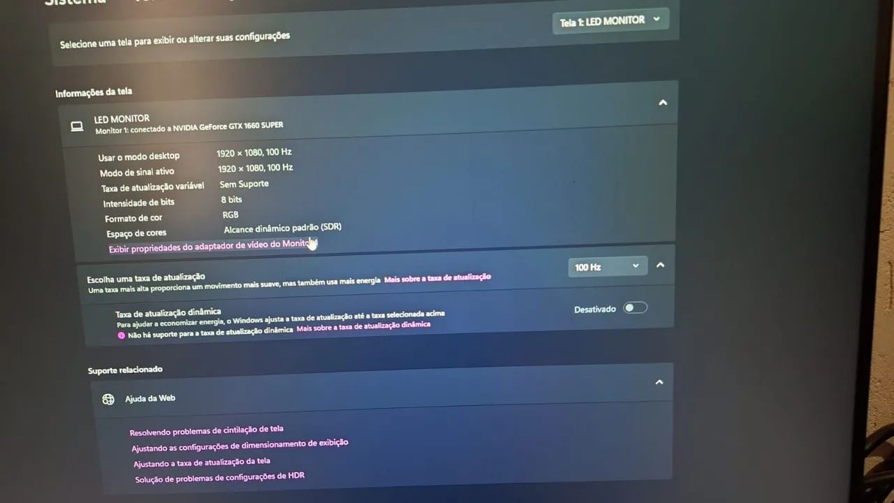 Monitor gamer 100hz, 23.8 polegadas - Foto 2
