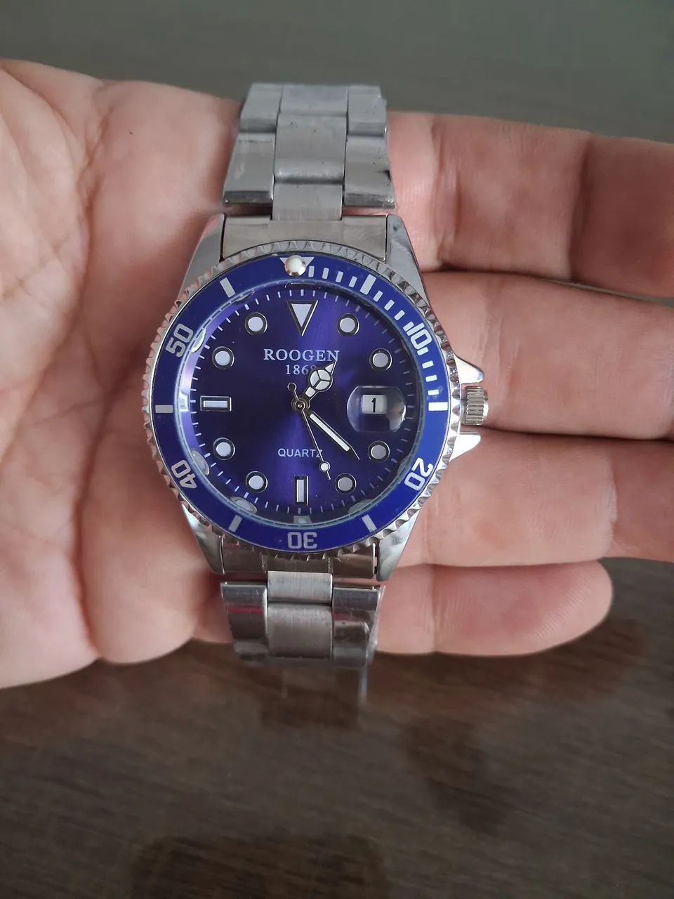Relógio roogen 6057 original, azul luxo, novo.  - Foto 4