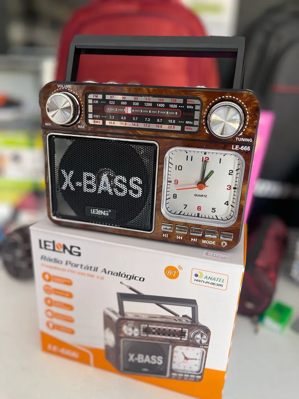 Rádio retrô AM FM com relógio ou sem  - Foto 2
