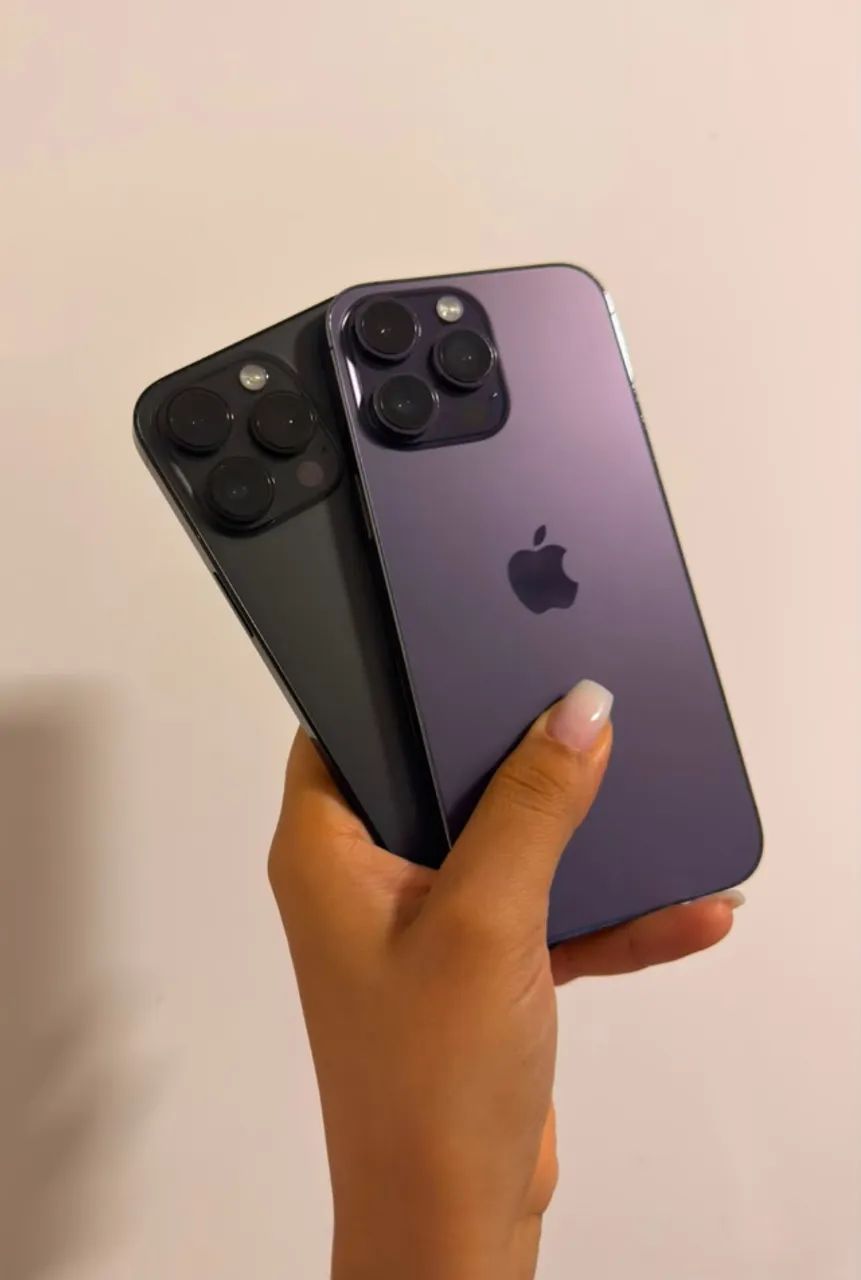SEMINOVO TODO ORIGINAL IPHONE 14 PRO MAX 256 PRETO E ROXO 