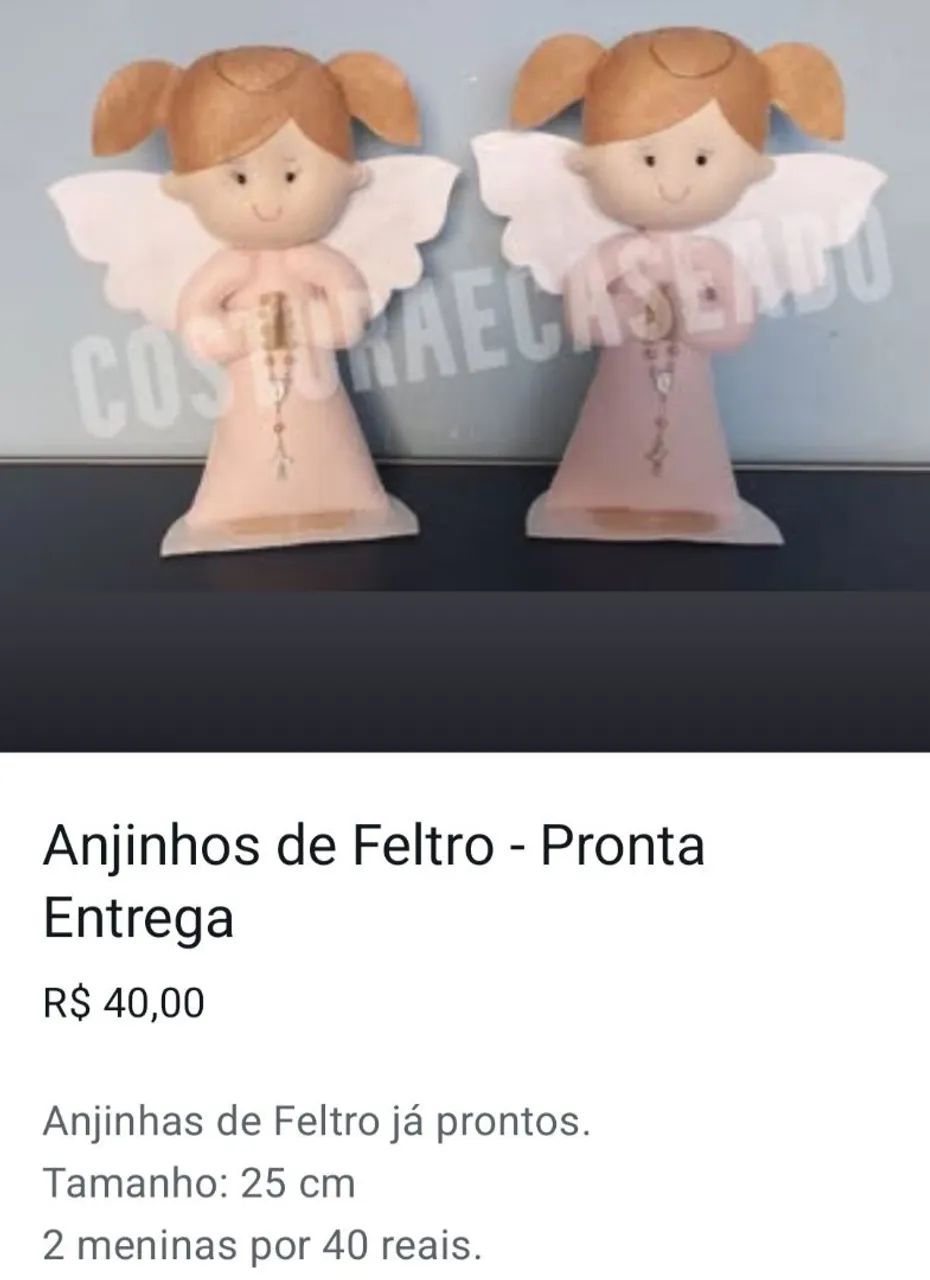 Anjinhas de Feltro - pronta entrega