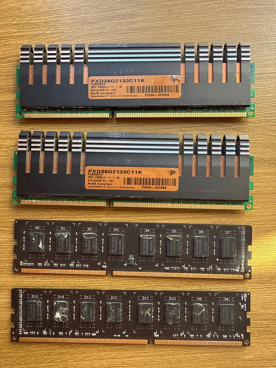 Lote 4x 8GB DDR3 