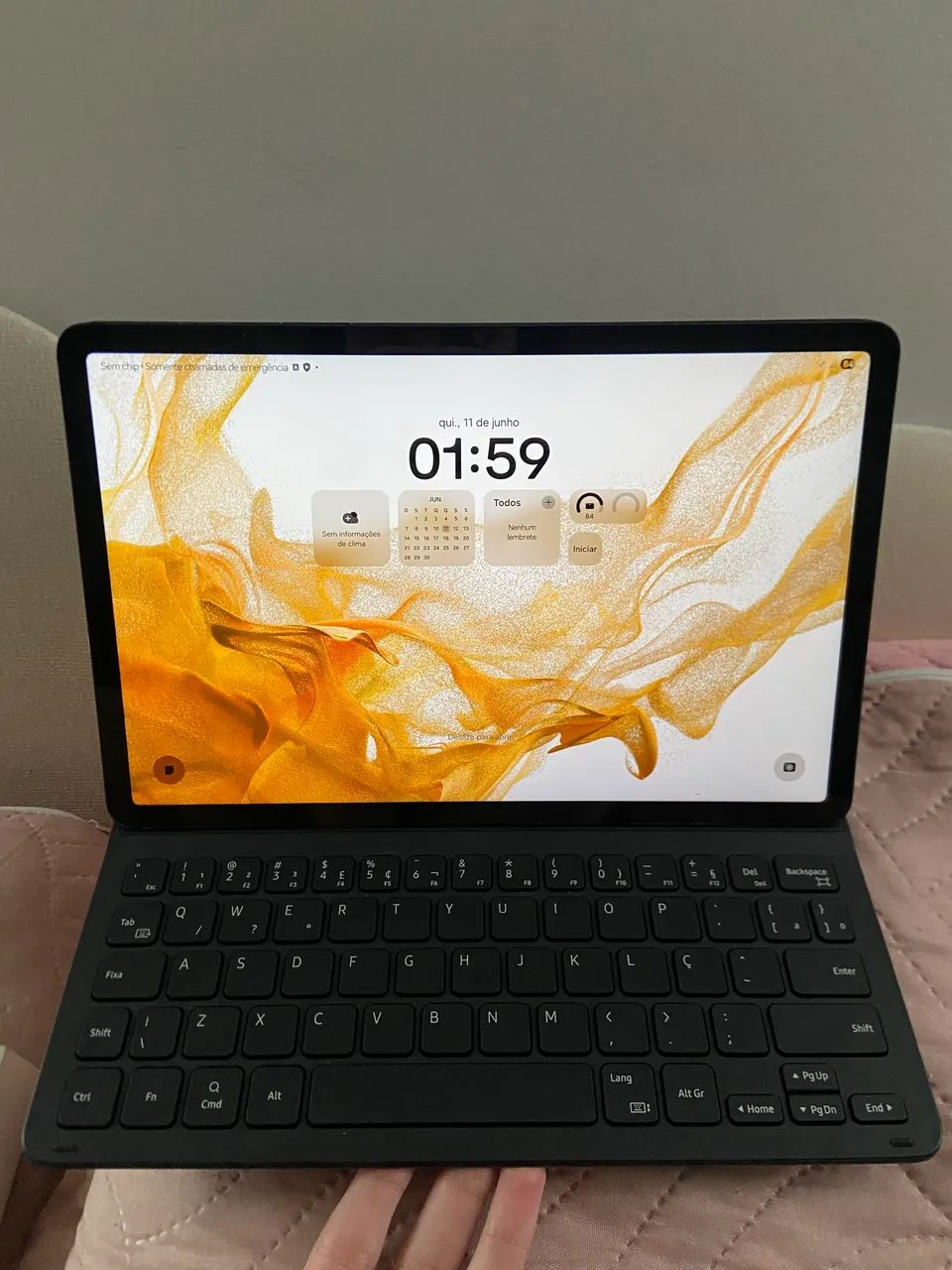 Samsung Galaxy Tab S8 5G 256GB + S Pen + Capa com Teclado - Foto 3