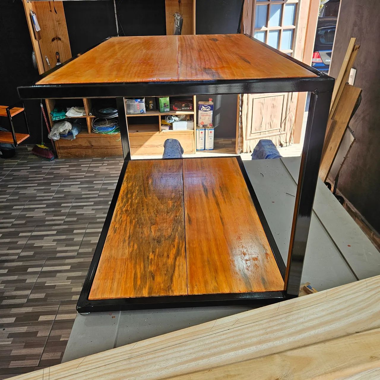Mesa De Centro Estilo Industrial  - Foto 2
