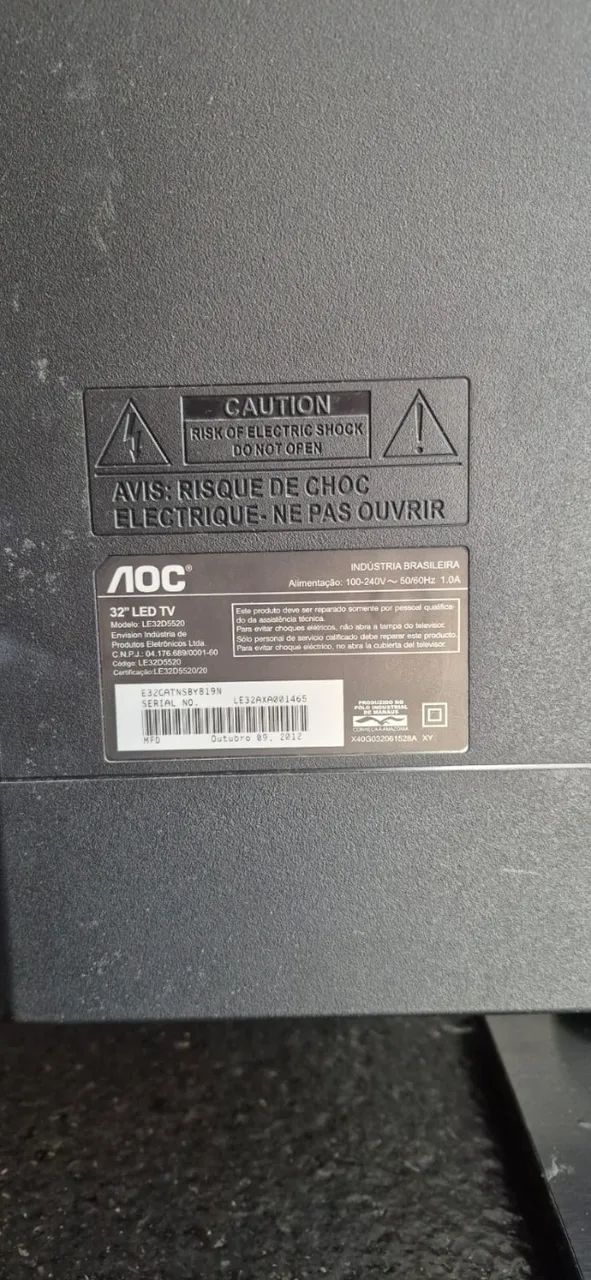 TV AOC LED 32" LE32D5520 - Excelente - Foto 3