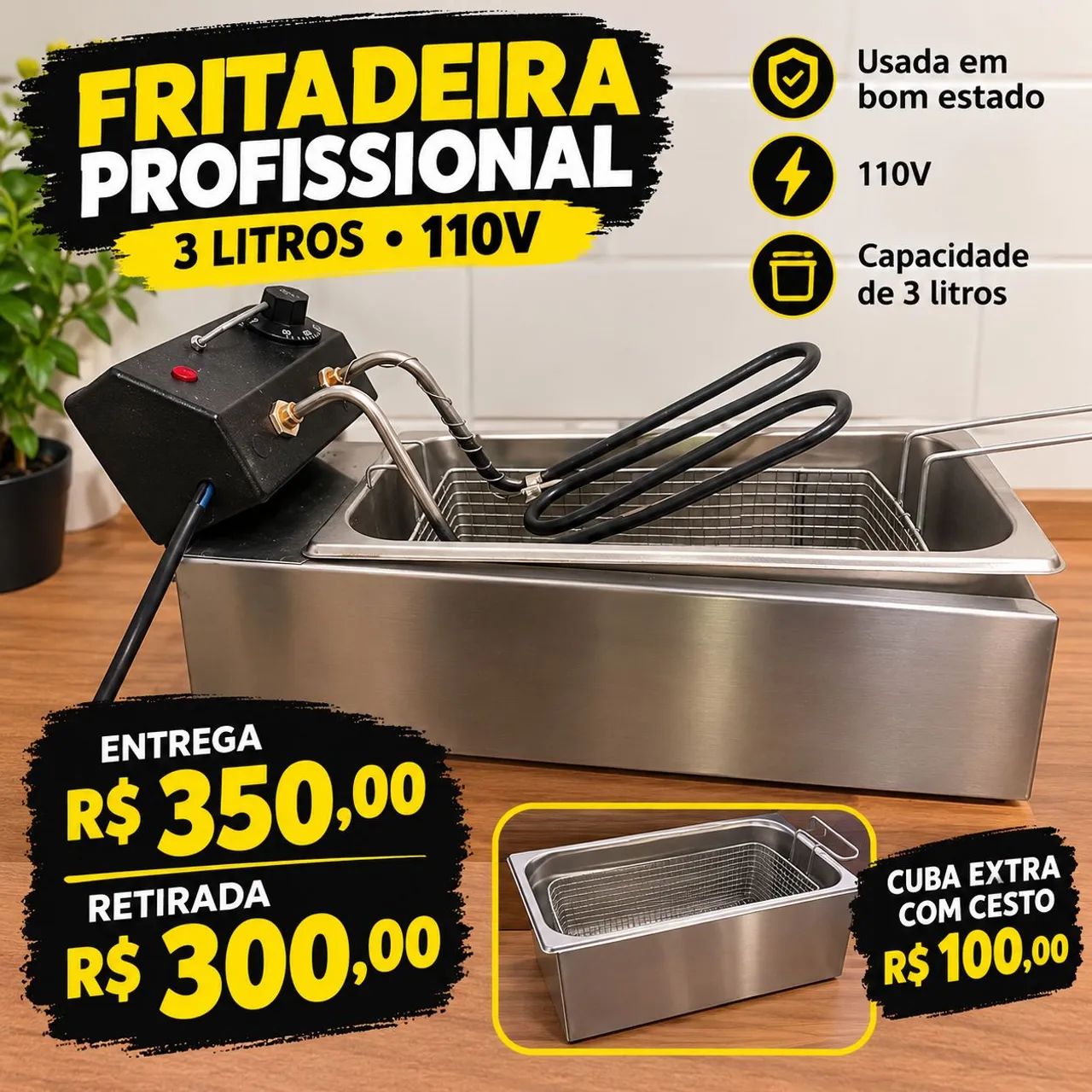 Fritadeira profissional 110v