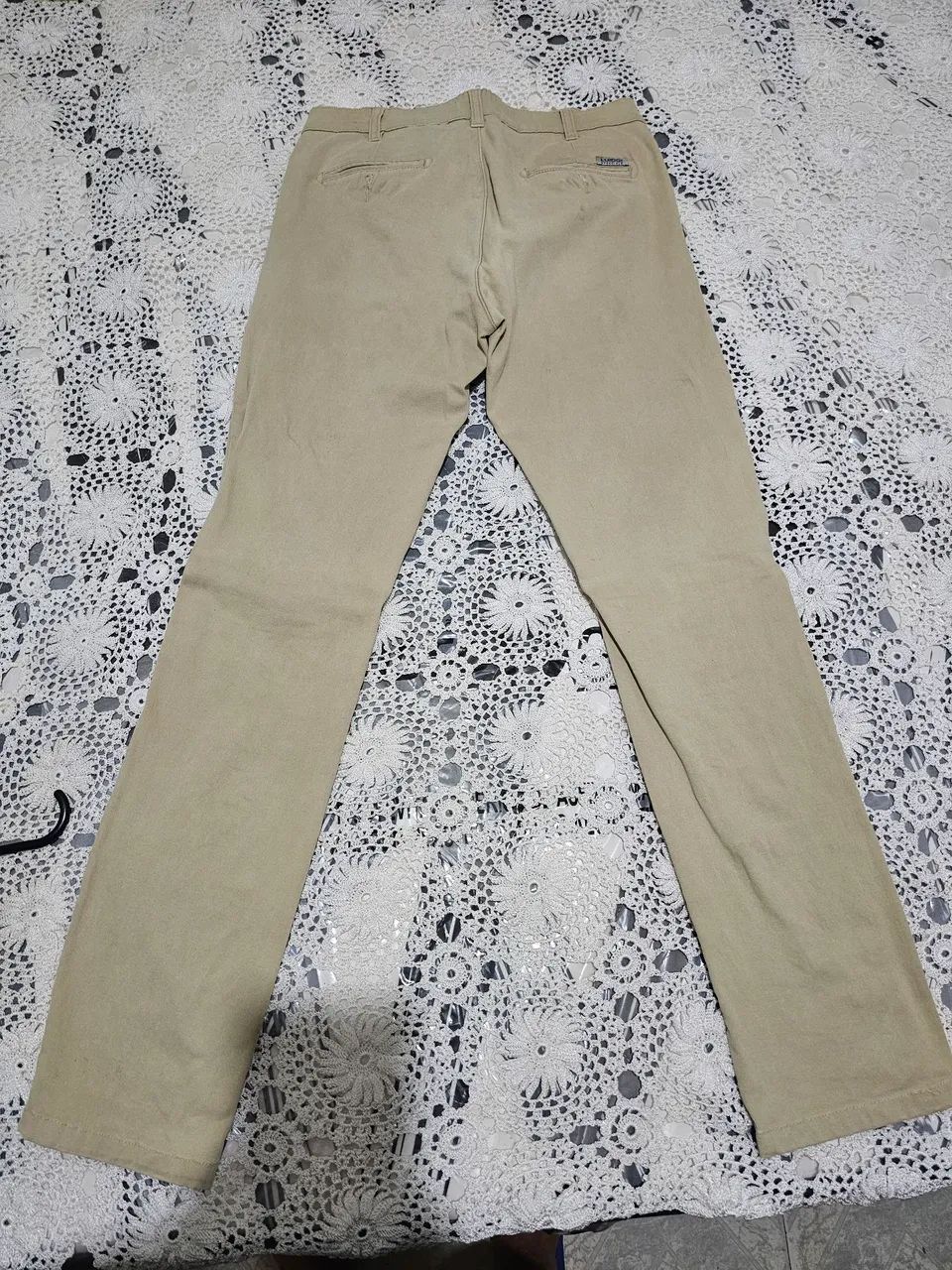 Calça Sarja Luidgi Skinny 42 Bege Caqui - Foto 5