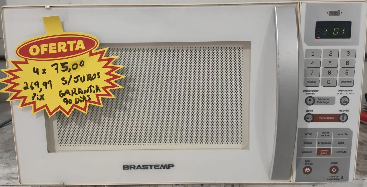 Micro-ondas Brastemp funcionando perfeitamente 