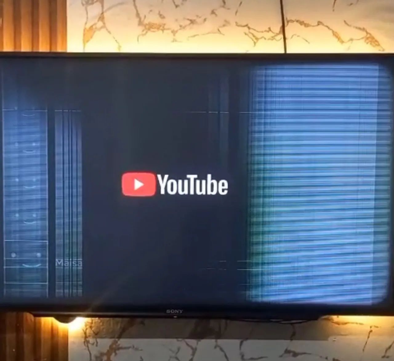 Smart tv sony 48 polegadas listras na tela 