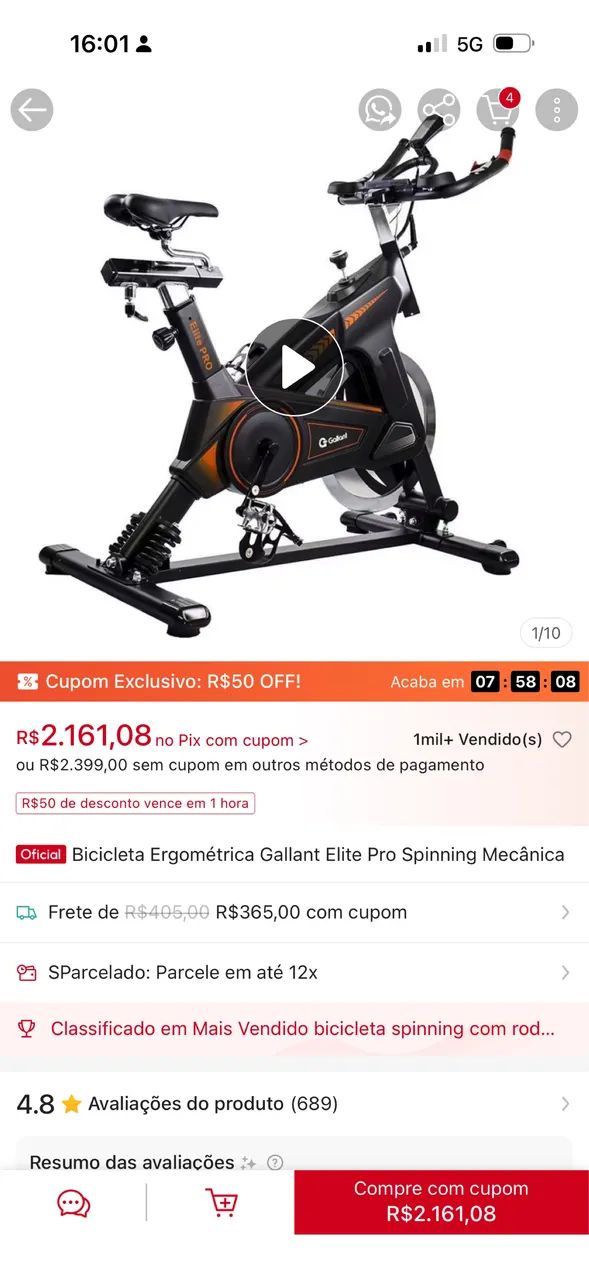 Bicicleta ergométrica  - Foto 4